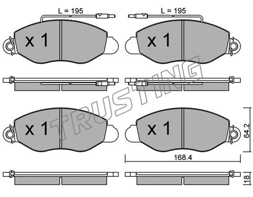 Σετ τακάκια, δισκόφρενα DEX 2552.1