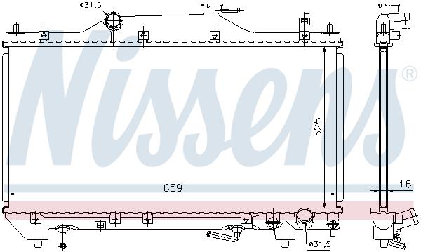 Ψυγείο, ψύξη κινητήρα NISSENS 64641A