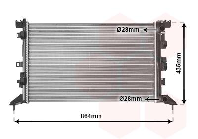 Ψυγείο, ψύξη κινητήρα VAN WEZEL 43002425