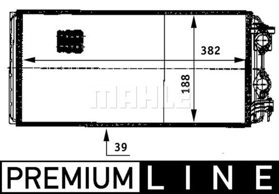 Εναλλάκτης θερμότητας, θέρμανση  BEHR AH122000P