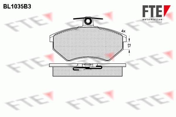 Σετ τακάκια, δισκόφρενα FTE BL1035B3