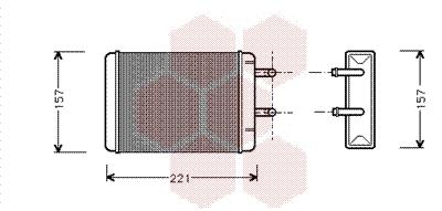 Εναλλάκτης θερμότητας, θέρμανση  VAN WEZEL 37006001