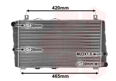 Ψυγείο, ψύξη κινητήρα VAN WEZEL 76002002