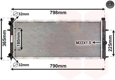 Ψυγείο, ψύξη κινητήρα VAN WEZEL 58002094