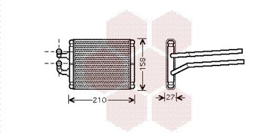 Εναλλάκτης θερμότητας, θέρμανση  VAN WEZEL 83006095