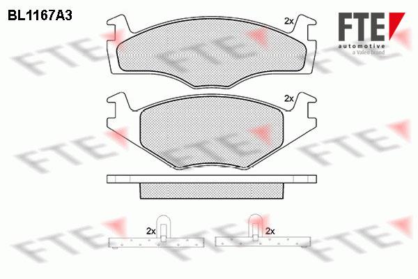 Σετ τακάκια, δισκόφρενα FTE BL1167A3