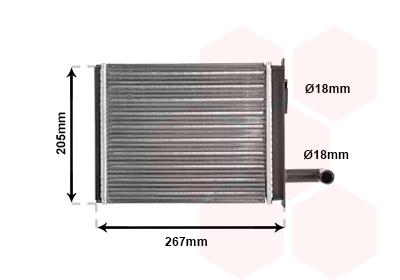 Εναλλάκτης θερμότητας, θέρμανση  VAN WEZEL 17006089