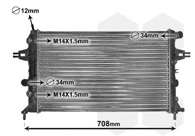 Ψυγείο, ψύξη κινητήρα VAN WEZEL 37002254