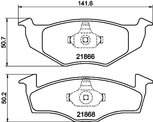 Σετ τακάκια, δισκόφρενα HELLA PAGID 8DB 355 007-911