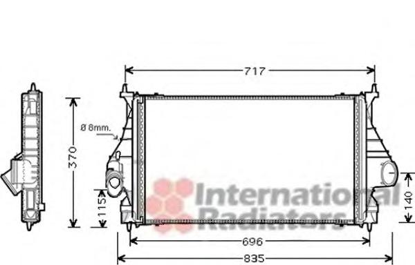 Ψυγείο αέρα υπερπλήρωσης VAN WEZEL 40004273