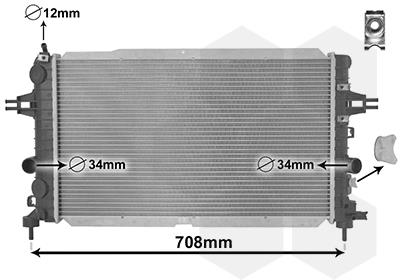 Ψυγείο, ψύξη κινητήρα VAN WEZEL 37002490