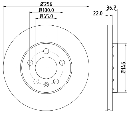 Δισκόπλακες εμπρός HELLA PAGID 8DD 355 105-361