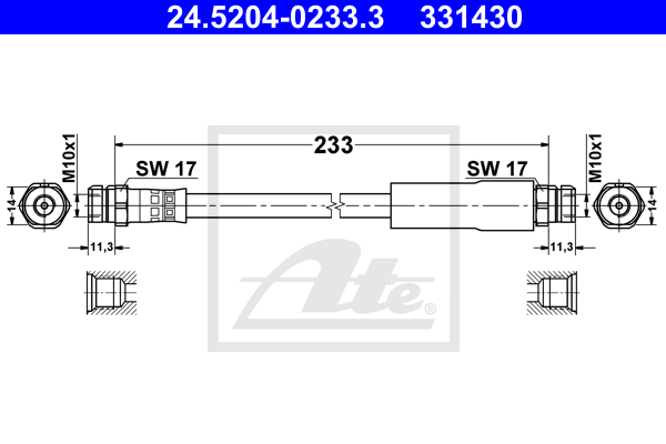 331430 - ΜΑΡΚΟΥΤΣΙ ΦΡΕΝΩΝ - AUDI A3 (8P) ( -13), SEAT ALTEA (5P1) (04-15)