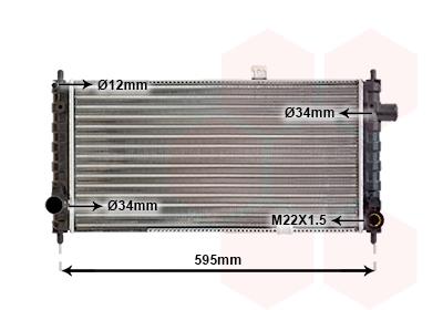 Ψυγείο, ψύξη κινητήρα VAN WEZEL 37002050