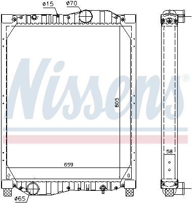 Ψυγείο, ψύξη κινητήρα NISSENS 69609