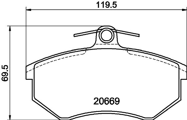 Σετ τακάκια, δισκόφρενα HELLA PAGID 8DB355017701