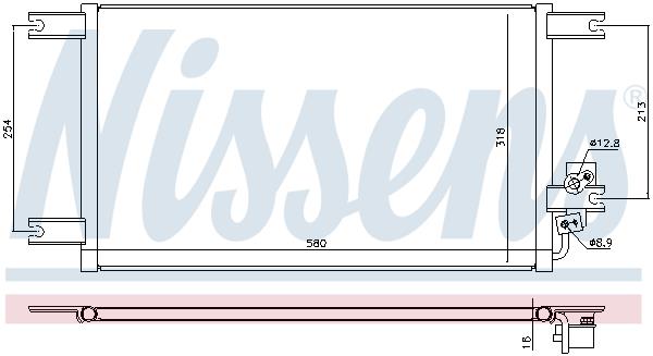 Συμπυκνωτής, σύστ. κλιματισμού NISSENS 941085