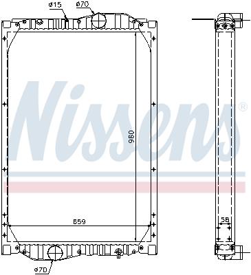 Ψυγείο, ψύξη κινητήρα NISSENS 69604A