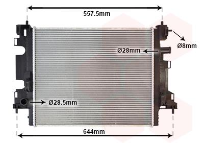 Ψυγείο, ψύξη κινητήρα VAN WEZEL 43012703