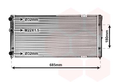 Ψυγείο, ψύξη κινητήρα VAN WEZEL 58002156