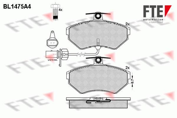 Σετ τακάκια, δισκόφρενα FTE BL1475A4