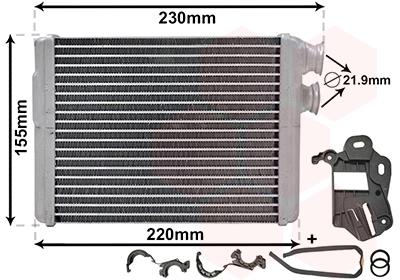 Εναλλάκτης θερμότητας, θέρμανση  VAN WEZEL 40016700