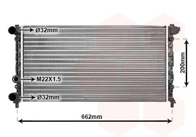 Ψυγείο, ψύξη κινητήρα VAN WEZEL 49002008