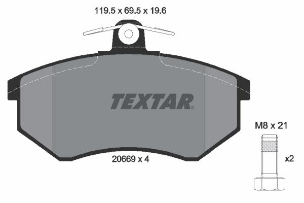TEXTAR (134 00)  ΔΙΣΚΟΦΡΕΝΑ AUDI (19.6 mm)