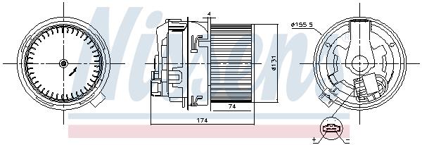 Βεντιλατέρ εσωτερικού χώρου NISSENS 87591