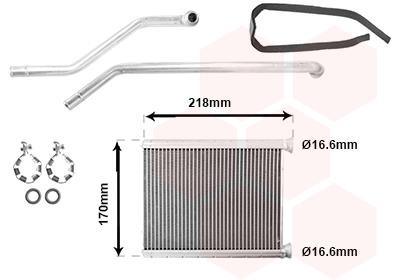 Εναλλάκτης θερμότητας, θέρμανση  VAN WEZEL 53006782