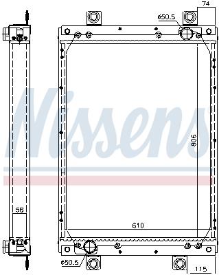 Ψυγείο, ψύξη κινητήρα NISSENS 61439A