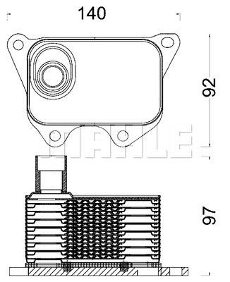 Ψυγείο λαδιού, λάδι κινητήρα BEHR CLC185000S