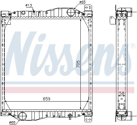 Ψυγείο, ψύξη κινητήρα NISSENS 69606A