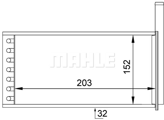 Εναλλάκτης θερμότητας, θέρμανση  BEHR AH151000S