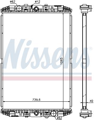 Ψυγείο, ψύξη κινητήρα NISSENS 614170