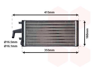 Εναλλάκτης θερμότητας, θέρμανση  VAN WEZEL 28006096