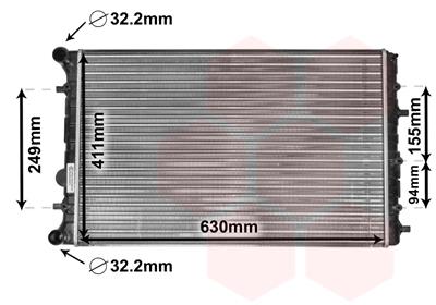 Ψυγείο, ψύξη κινητήρα VAN WEZEL 58002347