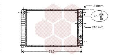 Ψυγείο, ψύξη κινητήρα VAN WEZEL 59002089