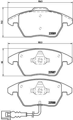 Σετ τακάκια, δισκόφρενα BREMBO P85075