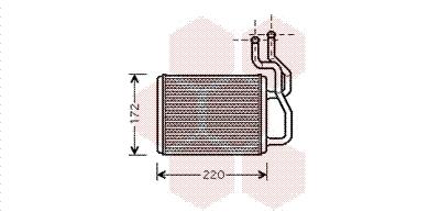 Εναλλάκτης θερμότητας, θέρμανση  VAN WEZEL 83006088