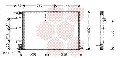 Συμπυκνωτής, σύστ. κλιματισμού VAN WEZEL 47005038