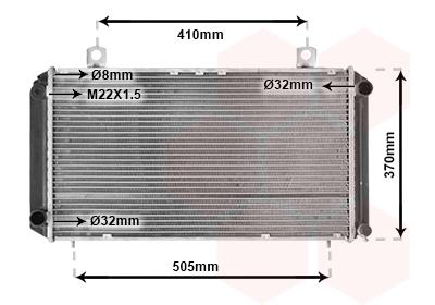 Ψυγείο, ψύξη κινητήρα VAN WEZEL 47002003