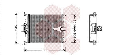 Εναλλάκτης θερμότητας, θέρμανση  VAN WEZEL 30006187