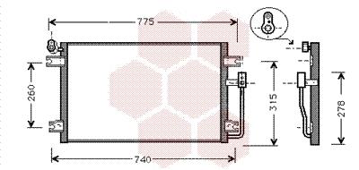 Συμπυκνωτής, σύστ. κλιματισμού VAN WEZEL 81005031