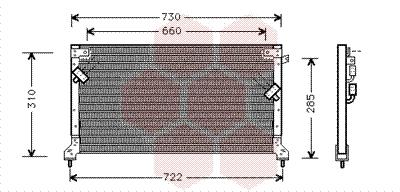 Συμπυκνωτής, σύστ. κλιματισμού VAN WEZEL 51005040