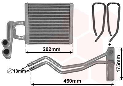 Εναλλάκτης θερμότητας, θέρμανση  VAN WEZEL 18006455