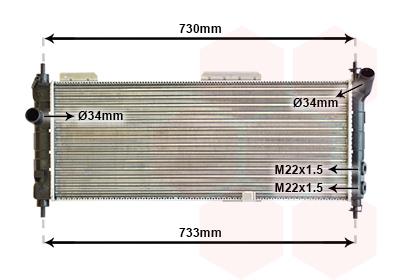 Ψυγείο, ψύξη κινητήρα VAN WEZEL 37002203