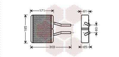 Εναλλάκτης θερμότητας, θέρμανση  VAN WEZEL 27006193