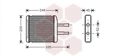 Εναλλάκτης θερμότητας, θέρμανση  VAN WEZEL 81006059