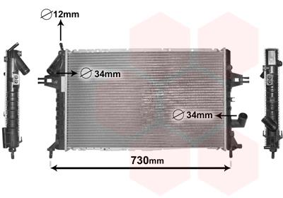 Ψυγείο, ψύξη κινητήρα VAN WEZEL 37002294